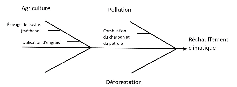 Exemple d'un modèle de représentation visuelle causal - Guide de lecture universitaire UQAT